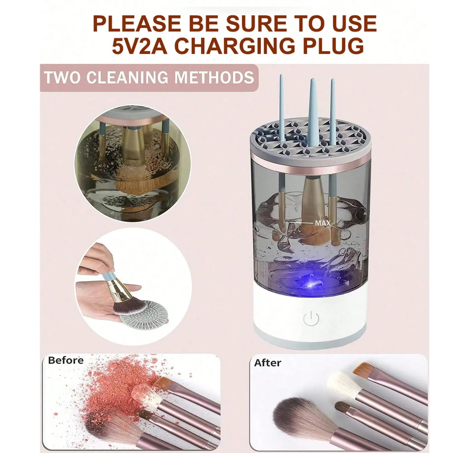 Stand for cleaning and drying make-up brushes