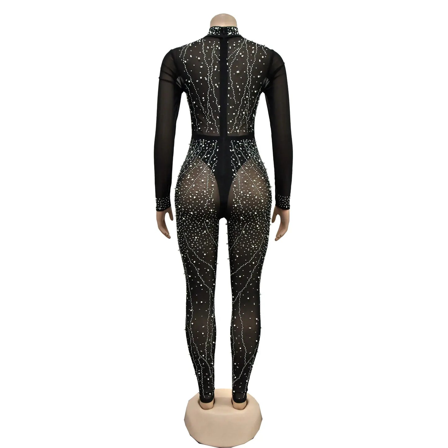 Sheer MeshSee Through Jumpsuit