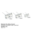 Fashion Simple Stud Earrings Set Square Geometric Earrings 2019 For Women New Rhinestone Crystal Earrings Jewelry Brinco