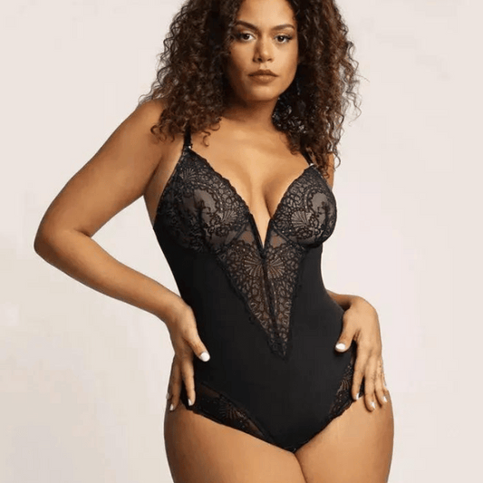 Lace V-Neck Shapewear