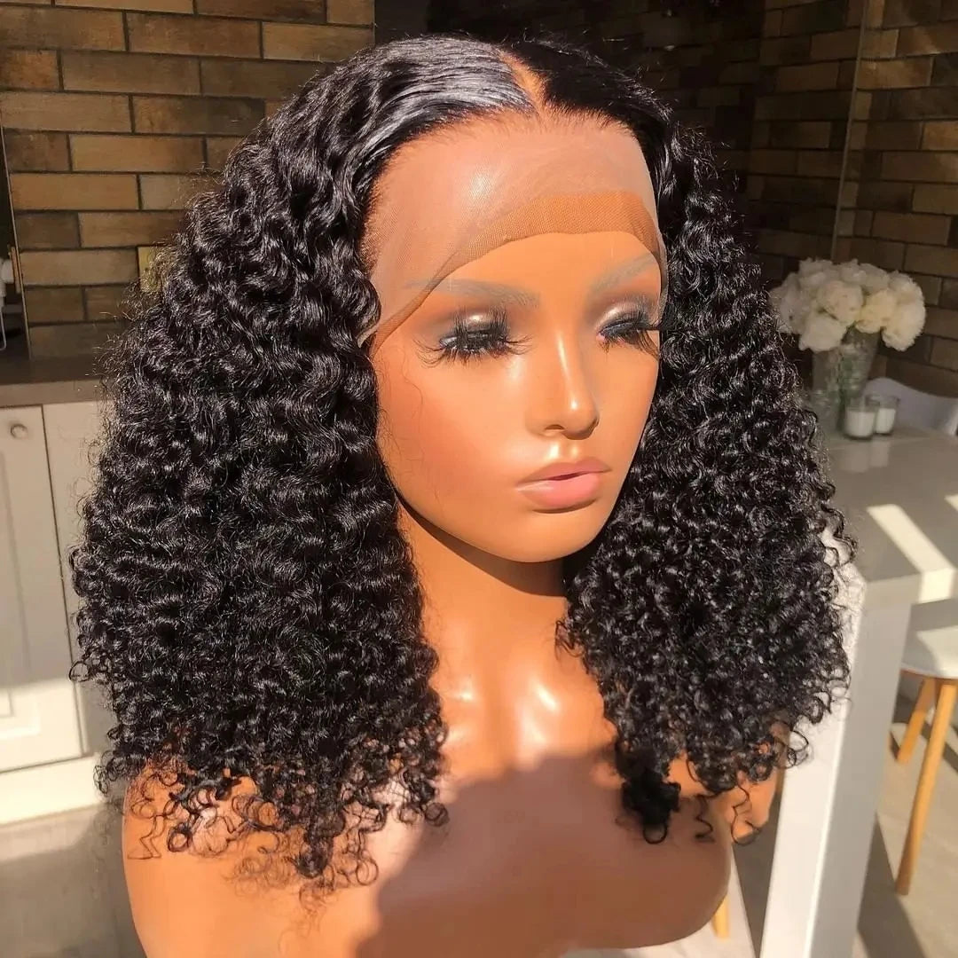 Glueless Wigs Short Curly Bob Wig Wet And Wavy Water Wave Wig Malaysian Lace Front Human Hair Wigs For Women 13x4 Frontal Wig