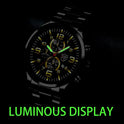 Fashion Mens Sports Watches for Men Luxury Stainless Steel Quartz Wrist Watch Calendar Luminous Clock Man Business Casual Watch